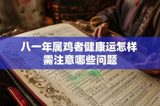 八一年属鸡者健康运怎样 需注意哪些问题