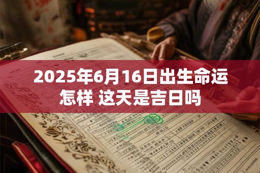 2025年6月16日出生命运怎样 这天是吉日吗