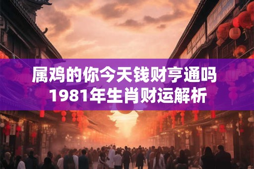 属鸡的你今天钱财亨通吗 1981年生肖财运解析