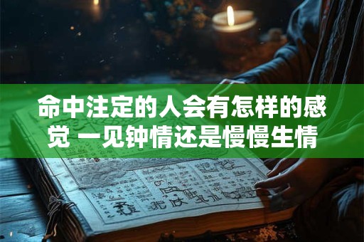 命中注定的人会有怎样的感觉 一见钟情还是慢慢生情