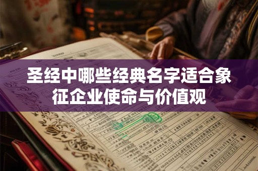 圣经中哪些经典名字适合象征企业使命与价值观