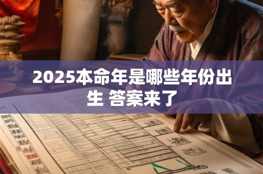 2025本命年是哪些年份出生 答案来了