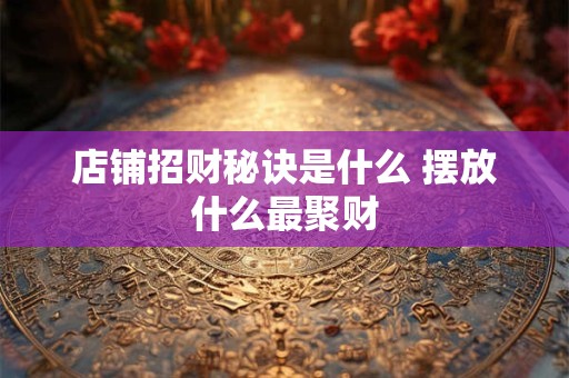 店铺招财秘诀是什么 摆放什么最聚财