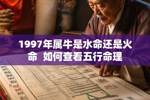 1997年属牛是水命还是火命  如何查看五行命理