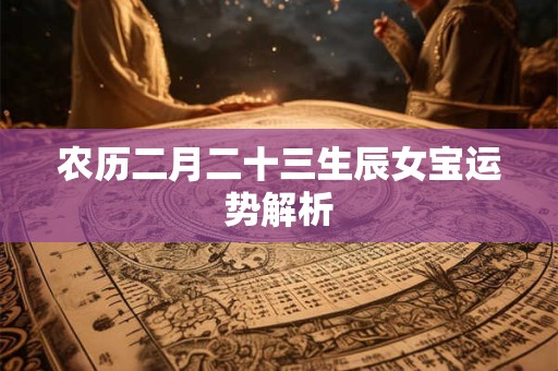 农历二月二十三生辰女宝运势解析