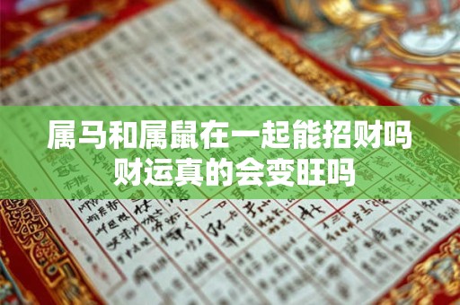属马和属鼠在一起能招财吗 财运真的会变旺吗
