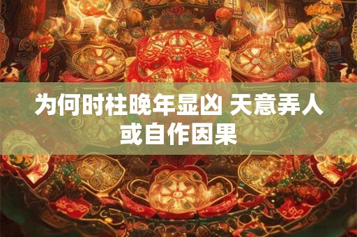 为何时柱晚年显凶 天意弄人或自作因果