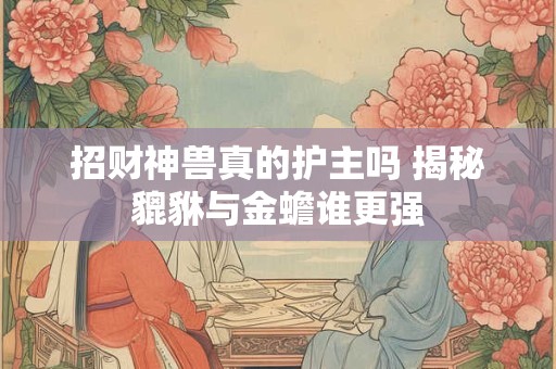 招财神兽真的护主吗 揭秘貔貅与金蟾谁更强