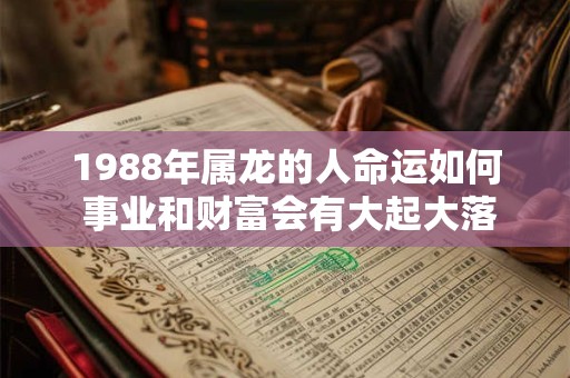1988年属龙的人命运如何 事业和财富会有大起大落吗