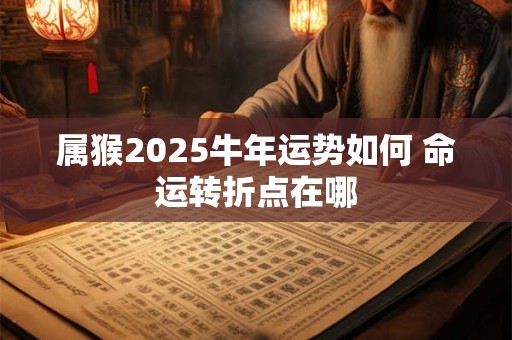 属猴2025牛年运势如何 命运转折点在哪