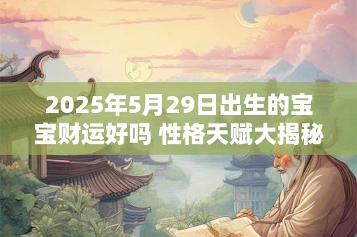 2025年5月29日出生的宝宝财运好吗 性格天赋大揭秘