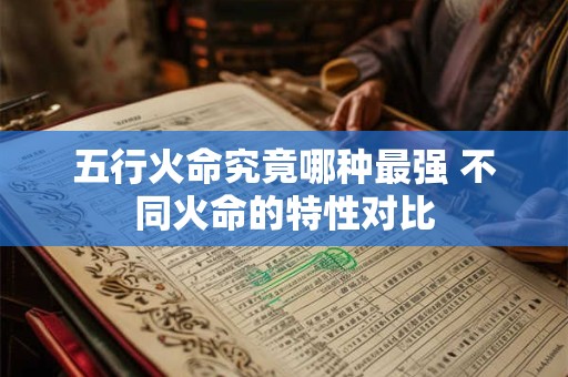 五行火命究竟哪种最强 不同火命的特性对比