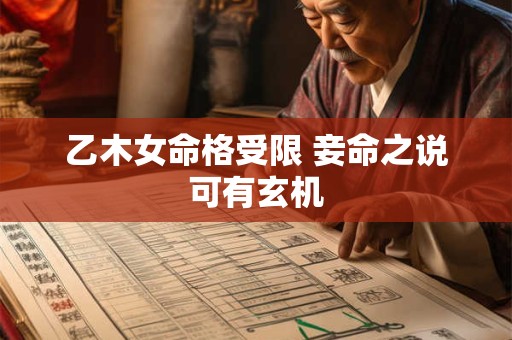 乙木女命格受限 妾命之说可有玄机