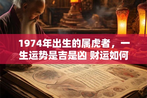 1974年出生的属虎者，一生运势是吉是凶 财运如何