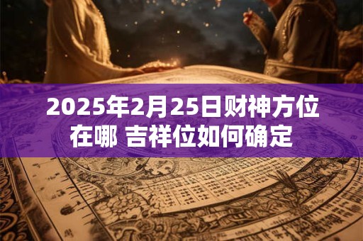 2025年2月25日财神方位在哪 吉祥位如何确定