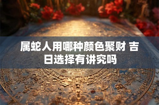 属蛇人用哪种颜色聚财 吉日选择有讲究吗