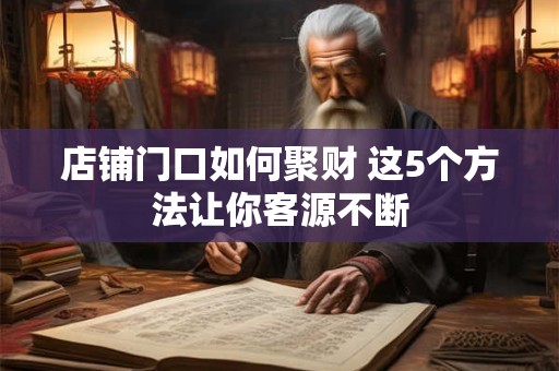 详细阅读:店铺门口如何聚财 这5个方法让你客源不断 店铺门口如何聚财 这5个方法让你客源不断