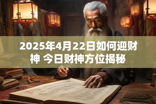 2025年4月22日如何迎财神 今日财神方位揭秘