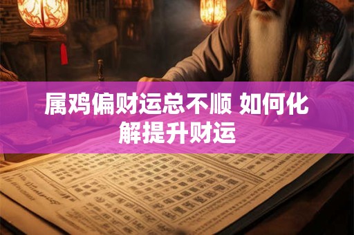 属鸡偏财运总不顺 如何化解提升财运