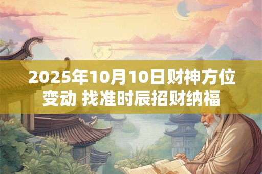 2025年10月10日财神方位变动 找准时辰招财纳福