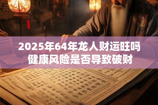2025年64年龙人财运旺吗 健康风险是否导致破财