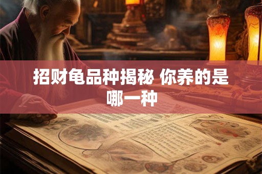 招财龟品种揭秘 你养的是哪一种