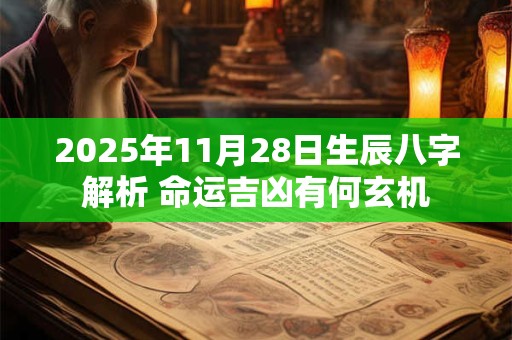 2025年11月28日生辰八字解析 命运吉凶有何玄机
