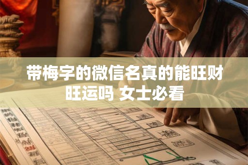 带梅字的微信名真的能旺财旺运吗 女士必看
