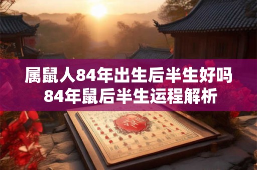属鼠人84年出生后半生好吗 84年鼠后半生运程解析