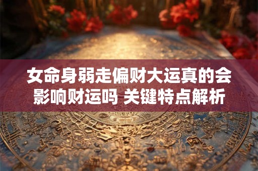 女命身弱走偏财大运真的会影响财运吗 关键特点解析