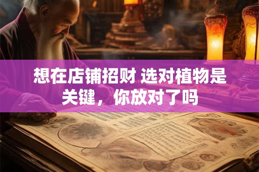 想在店铺招财 选对植物是关键，你放对了吗