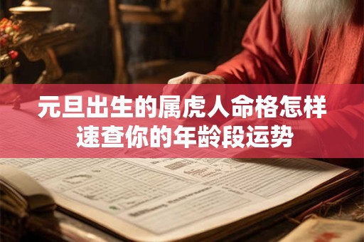 元旦出生的属虎人命格怎样 速查你的年龄段运势