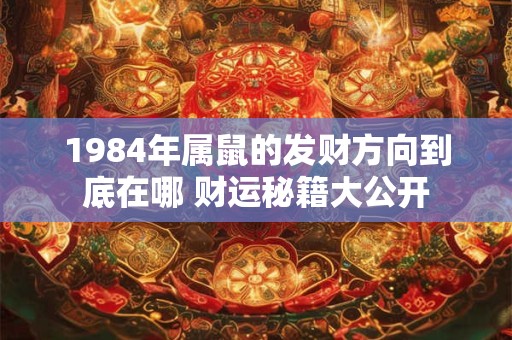1984年属鼠的发财方向到底在哪 财运秘籍大公开