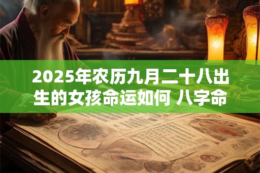 2025年农历九月二十八出生的女孩命运如何 八字命理解析
