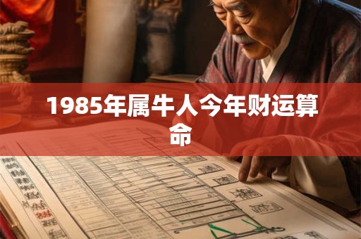 1985年属牛人今年财运算命