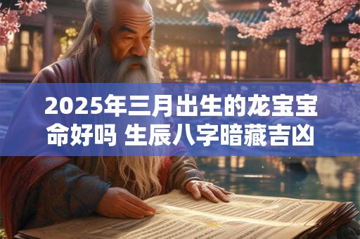 2025年三月出生的龙宝宝命好吗 生辰八字暗藏吉凶