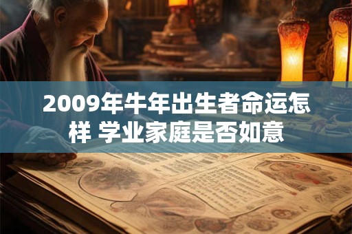 2009年牛年出生者命运怎样 学业家庭是否如意 2009年牛年出生者命运怎样 学业家庭是否如意