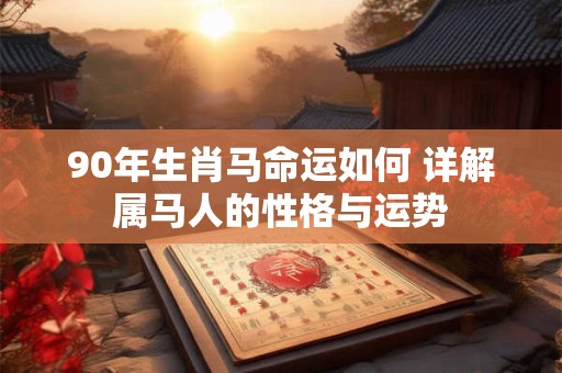 90年生肖马命运如何 详解属马人的性格与运势
