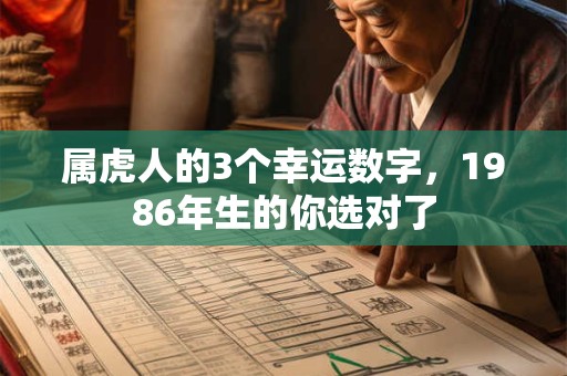 属虎人的3个幸运数字，1986年生的你选对了