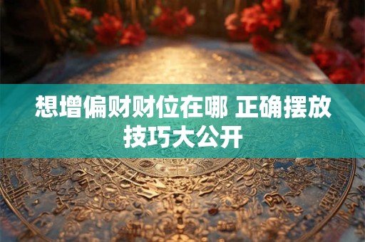 想增偏财财位在哪 正确摆放技巧大公开