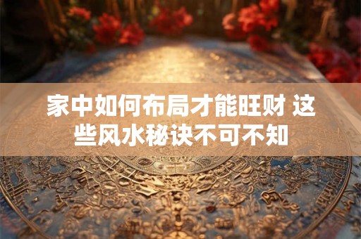 家中如何布局才能旺财 这些风水秘诀不可不知