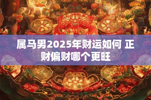 属马男2025年财运如何 正财偏财哪个更旺