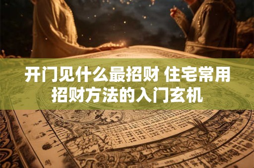 开门见什么最招财 住宅常用招财方法的入门玄机