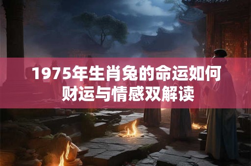 1975年生肖兔的命运如何 财运与情感双解读