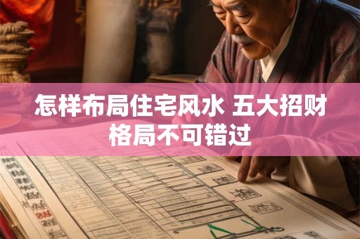详细阅读:怎样布局住宅风水 五大招财格局不可错过 怎样布局住宅风水 五大招财格局不可错过