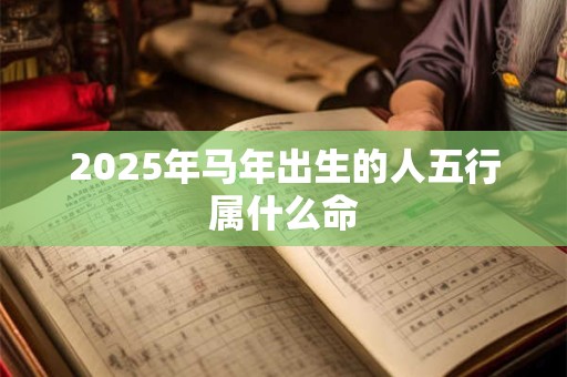 2025年马年出生的人五行属什么命