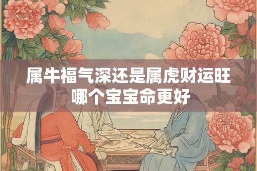 属牛福气深还是属虎财运旺 哪个宝宝命更好