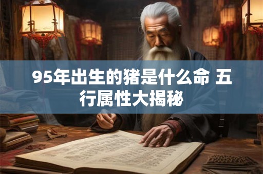 95年出生的猪是什么命 五行属性大揭秘