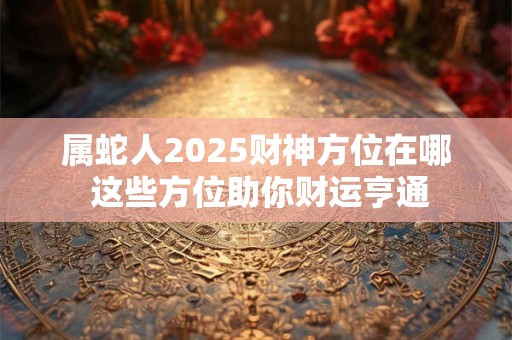 属蛇人2025财神方位在哪 这些方位助你财运亨通