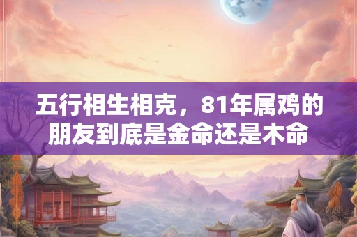 五行相生相克，81年属鸡的朋友到底是金命还是木命